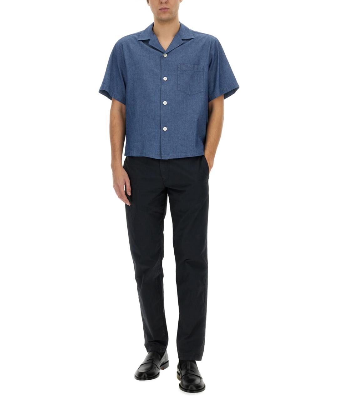 ASPESI Синие хлопковые повседневные брюки, фото 2