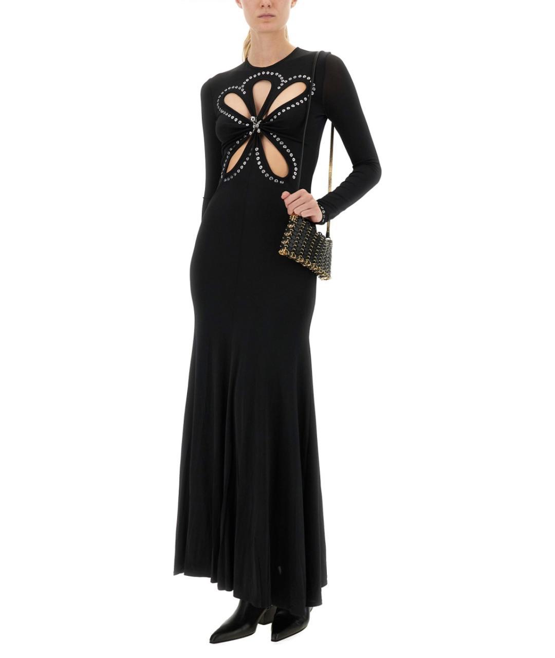 PACO RABANNE Черное вискозное повседневное платье, фото 3