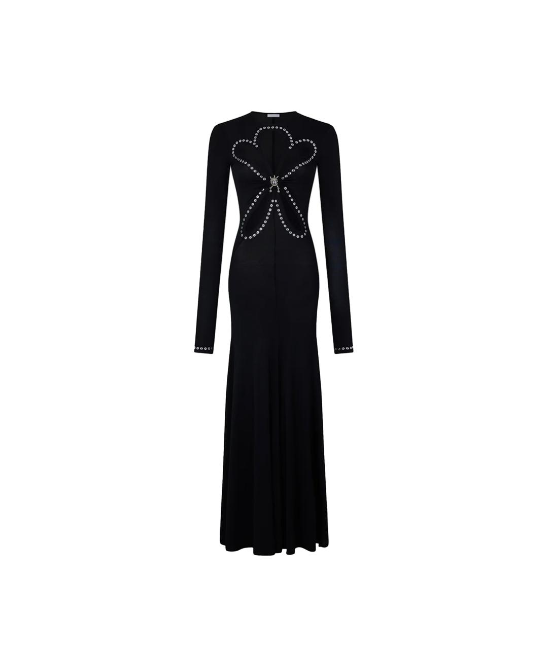 PACO RABANNE Черное вискозное повседневное платье, фото 1