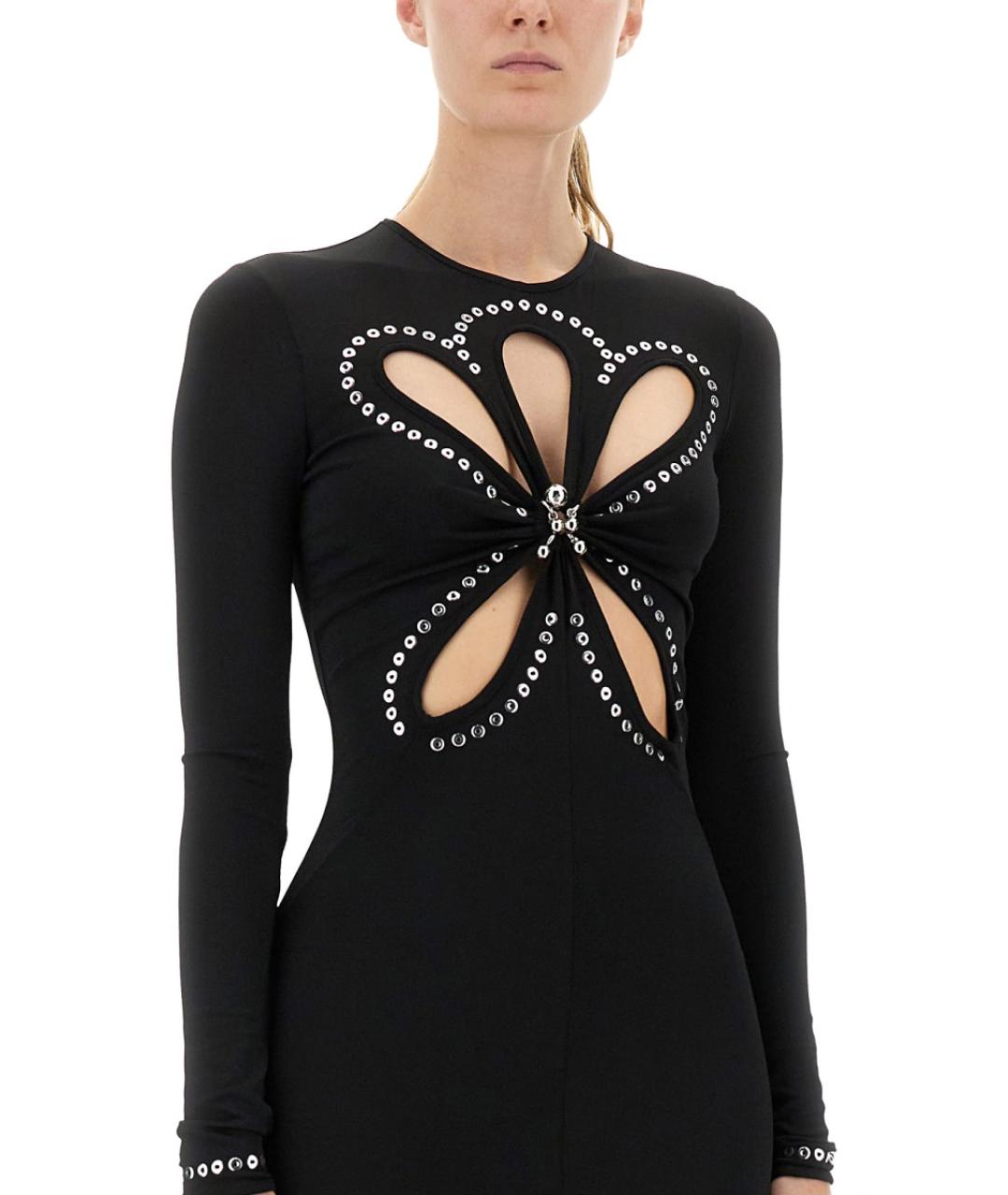 PACO RABANNE Черное вискозное повседневное платье, фото 5