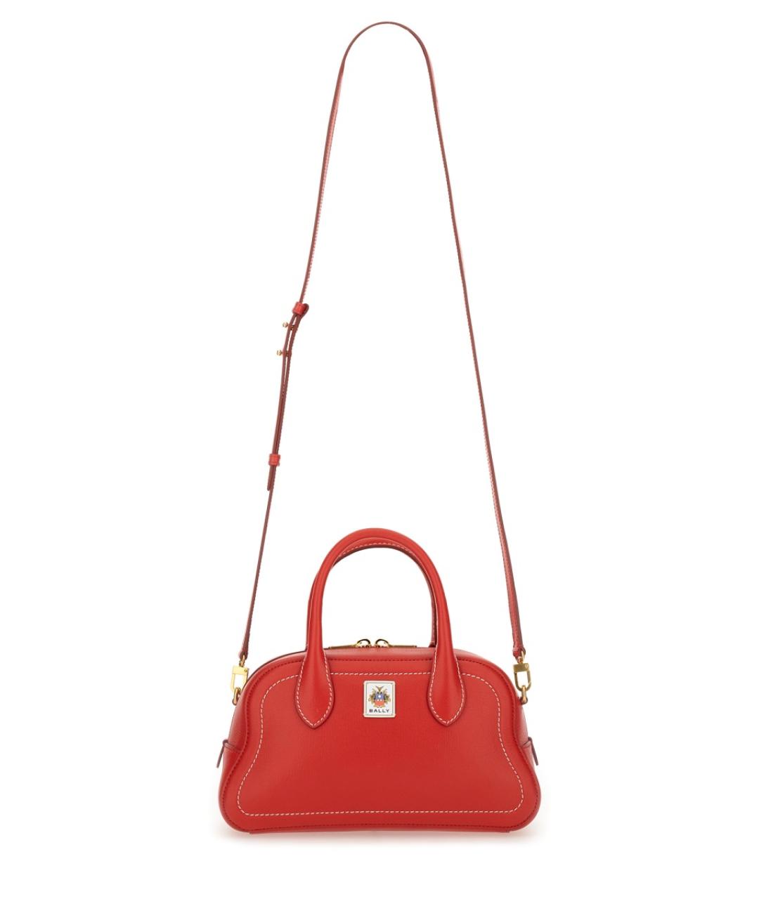 BALLY Красная кожаная сумка тоут, фото 2