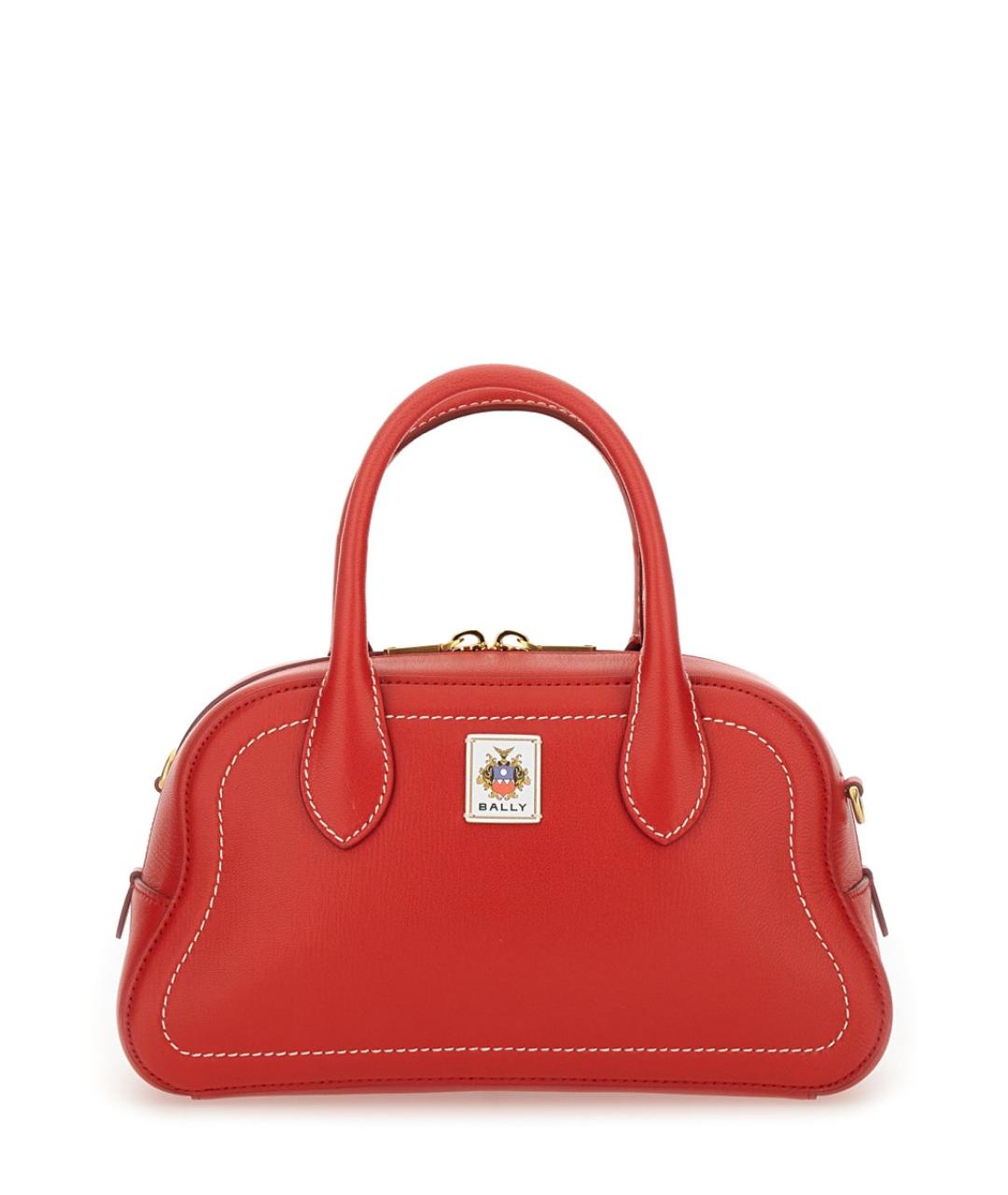 BALLY Красная кожаная сумка тоут, фото 1