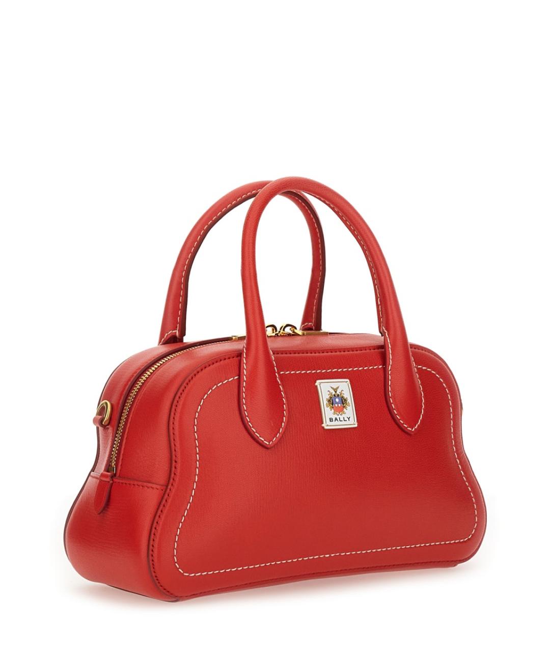 BALLY Красная кожаная сумка тоут, фото 3