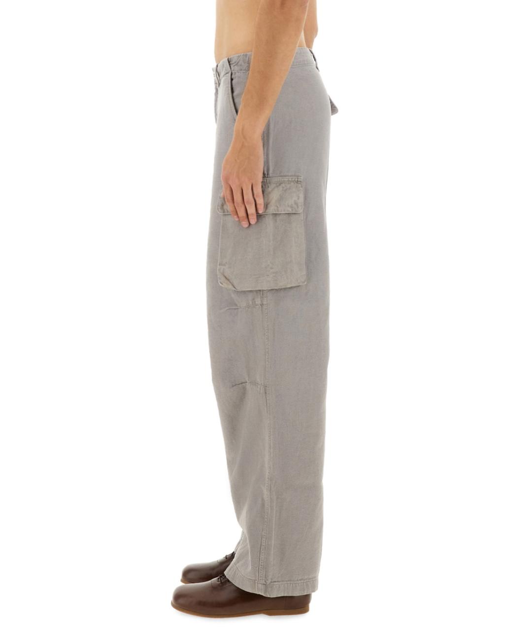 OUR LEGACY Серые хлопковые повседневные брюки, фото 5