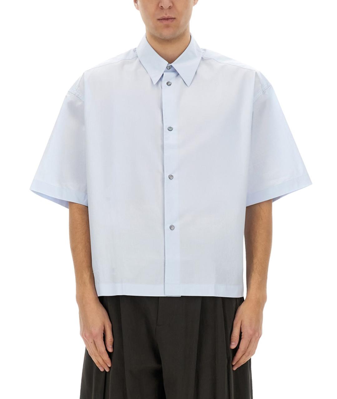 STUDIO NICHOLSON Голубая хлопковая кэжуал рубашка, фото 5