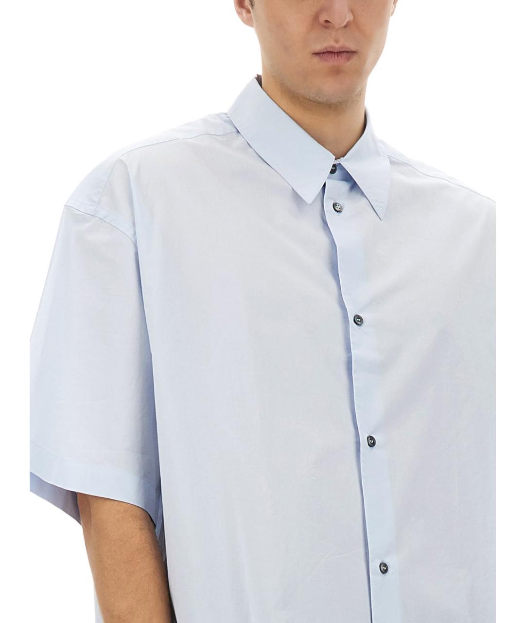 STUDIO NICHOLSON Голубая хлопковая кэжуал рубашка, фото 4