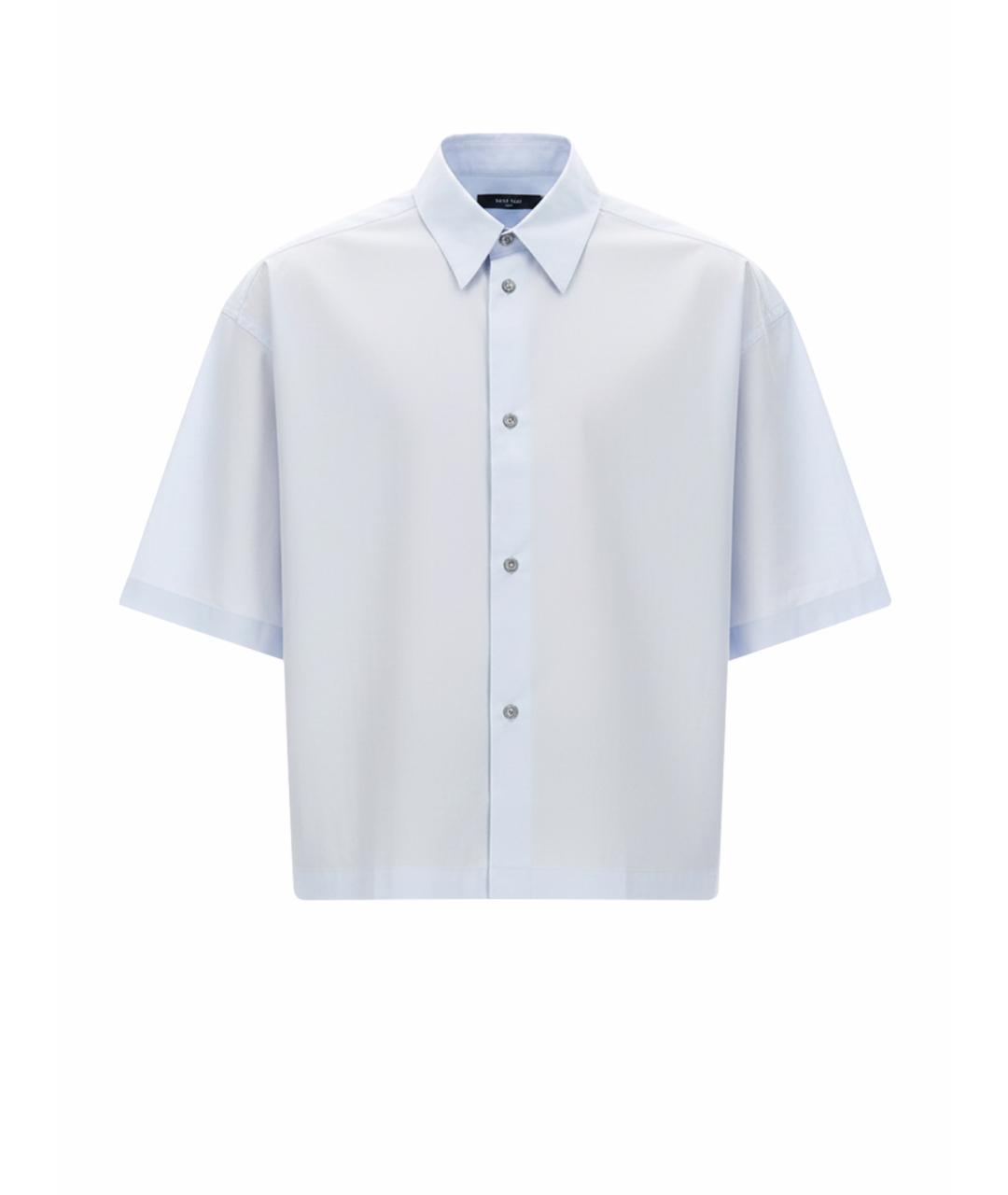 STUDIO NICHOLSON Голубая хлопковая кэжуал рубашка, фото 1