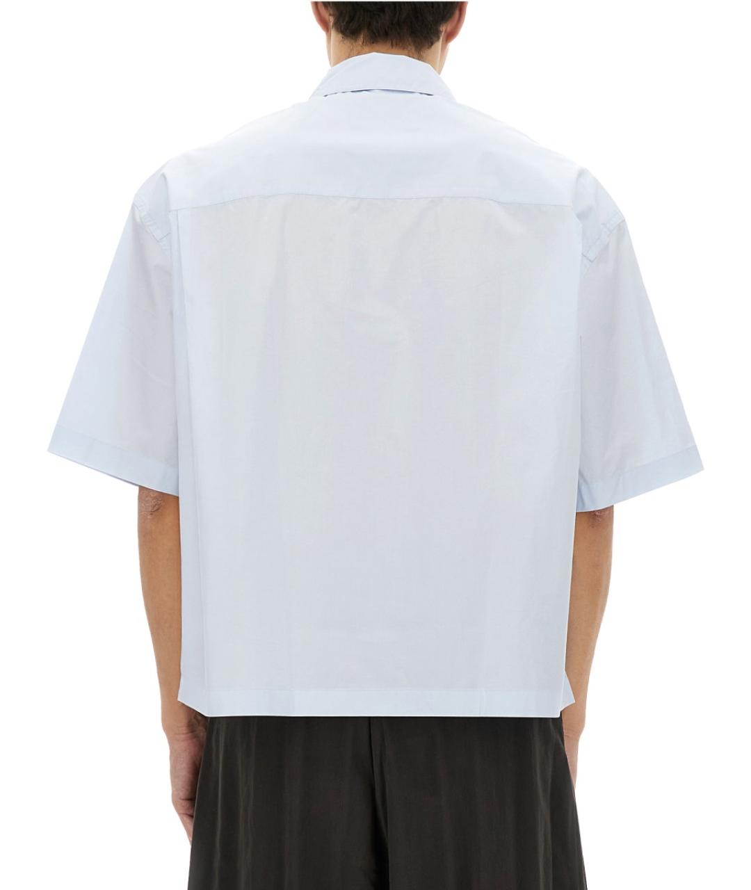 STUDIO NICHOLSON Голубая хлопковая кэжуал рубашка, фото 3