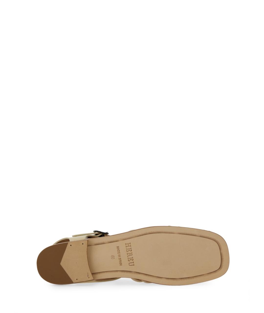 HEREU Белые кожаные сандалии, фото 3