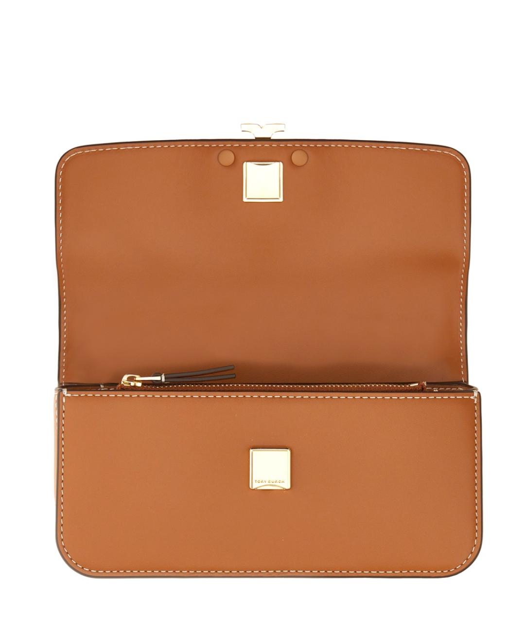 TORY BURCH Коричневая кожаная сумка через плечо, фото 3