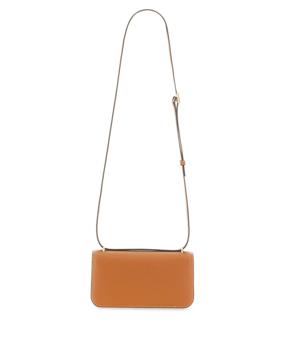 TORY BURCH Коричневая кожаная сумка через плечо, фото 2