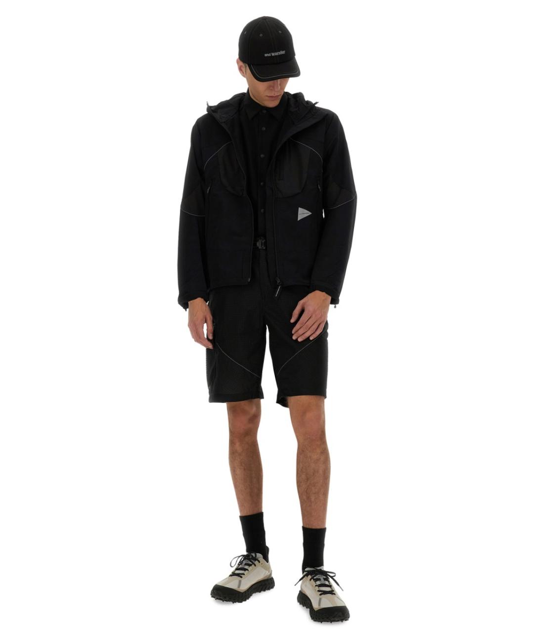 AND WANDER Черная полиамидовая куртка, фото 2
