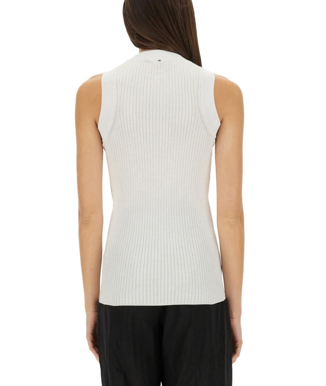 SPORTMAX Белая хлопковая майка, фото 3