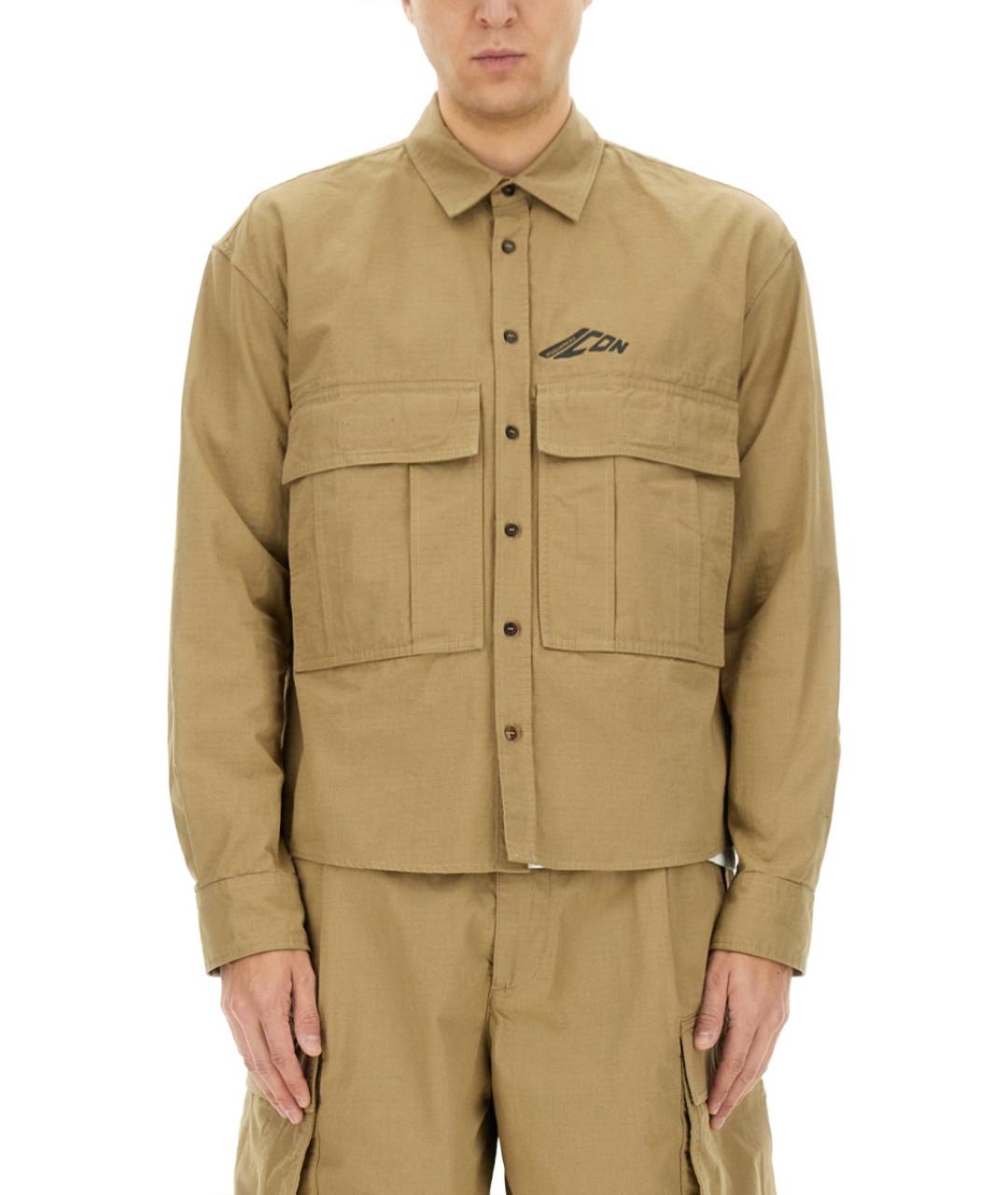 DSQUARED2 Коричневая хлопковая кэжуал рубашка, фото 5