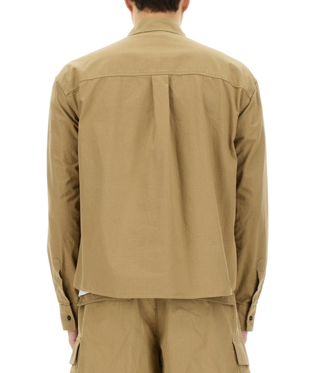 DSQUARED2 Коричневая хлопковая кэжуал рубашка, фото 3