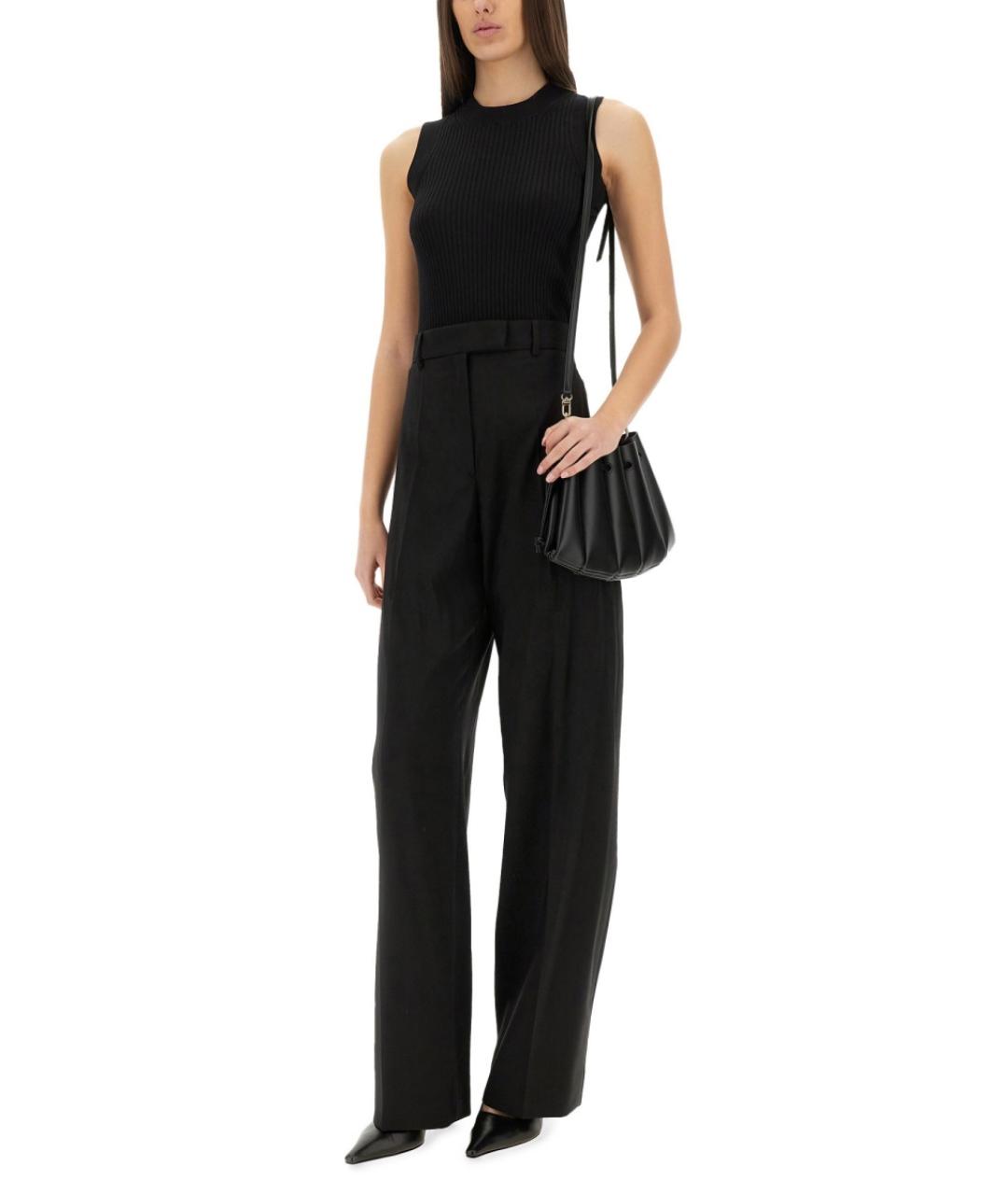 SPORTMAX Черная хлопковая майка, фото 2