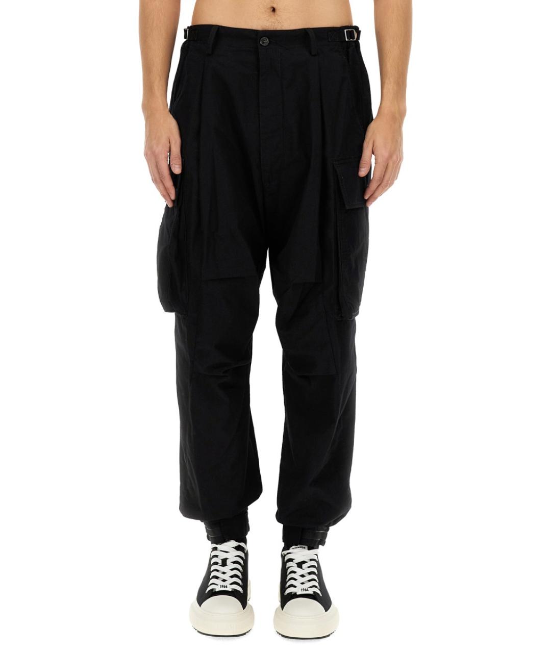 DSQUARED2 Черные хлопковые повседневные брюки, фото 2