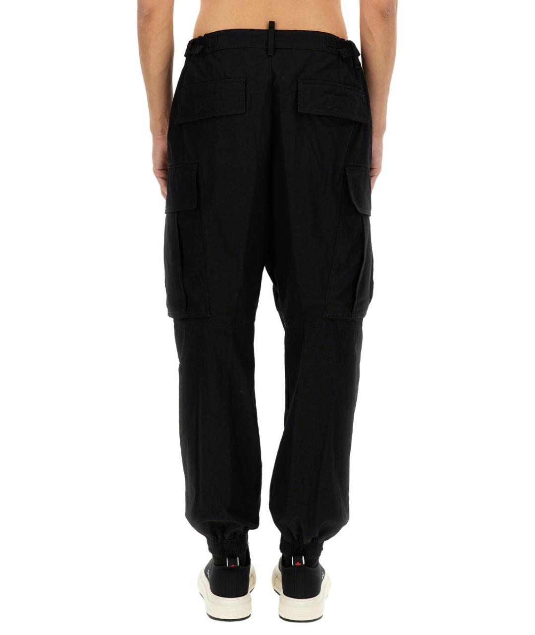 DSQUARED2 Черные хлопковые повседневные брюки, фото 4