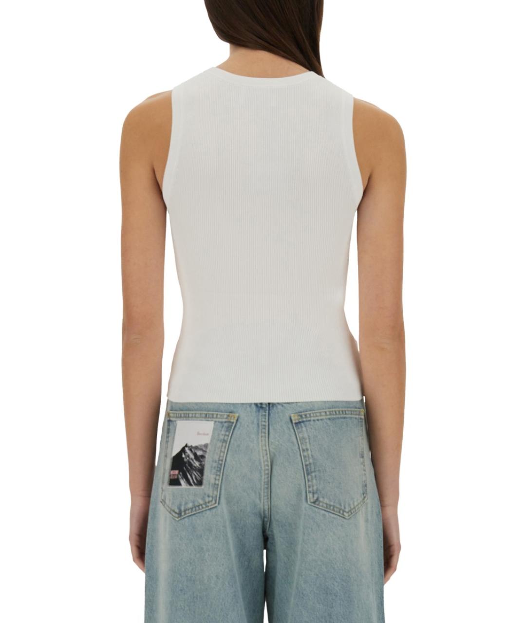 MOSCHINO JEANS Белая вискозная майка, фото 4