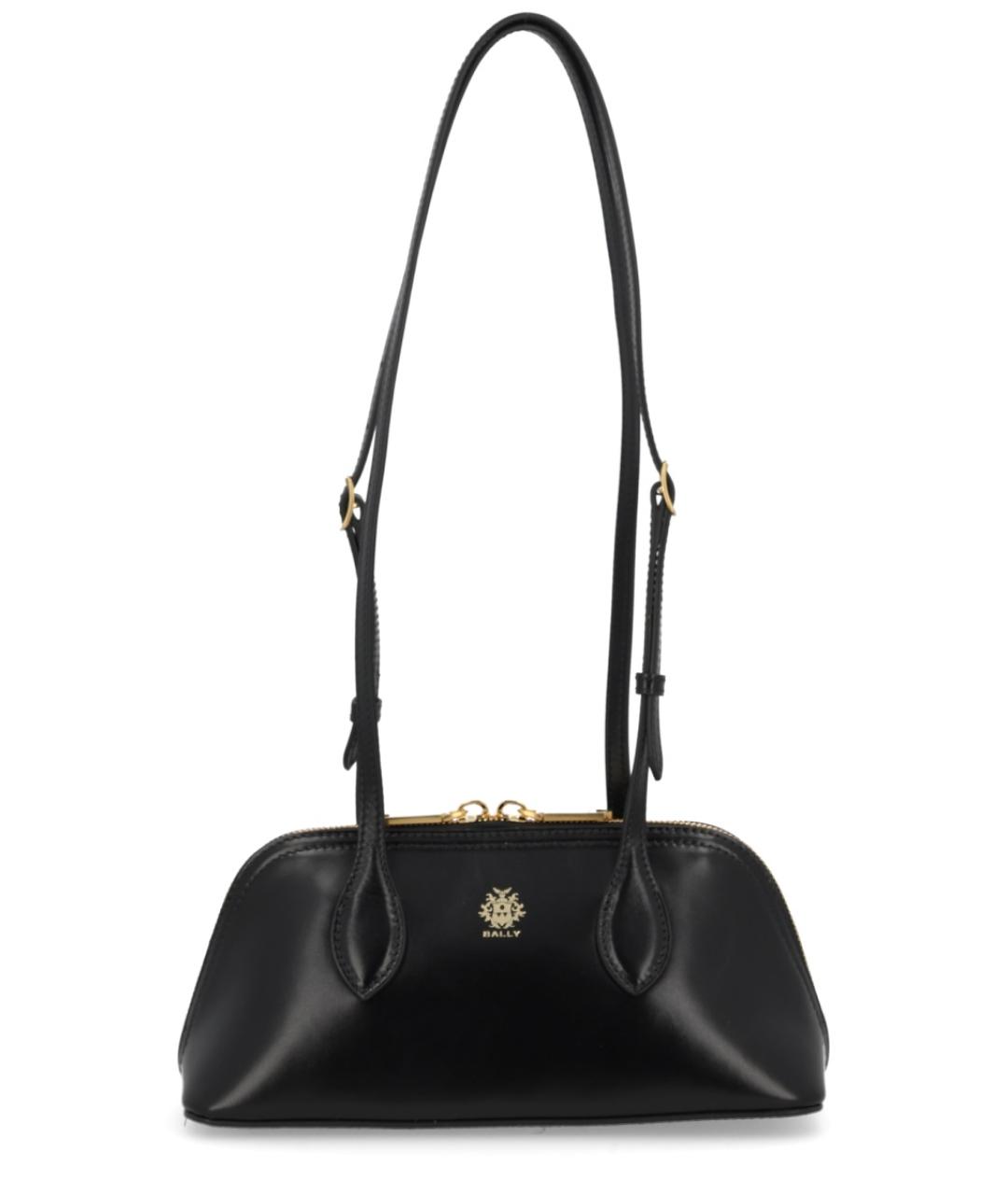 BALLY Черная кожаная сумка через плечо, фото 1