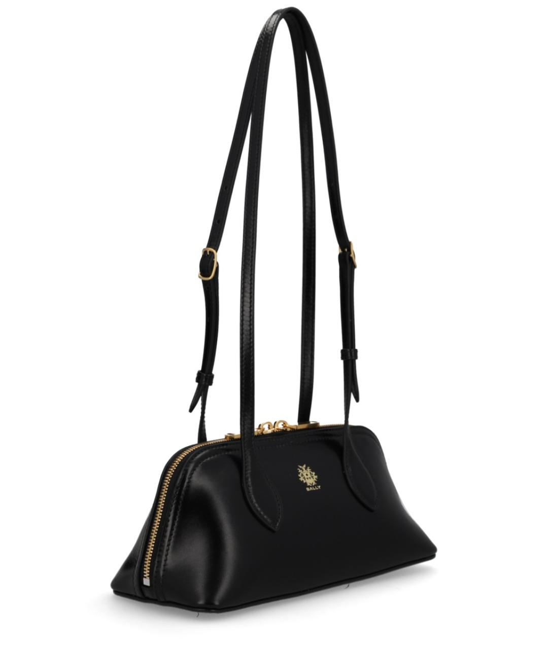 BALLY Черная кожаная сумка через плечо, фото 3