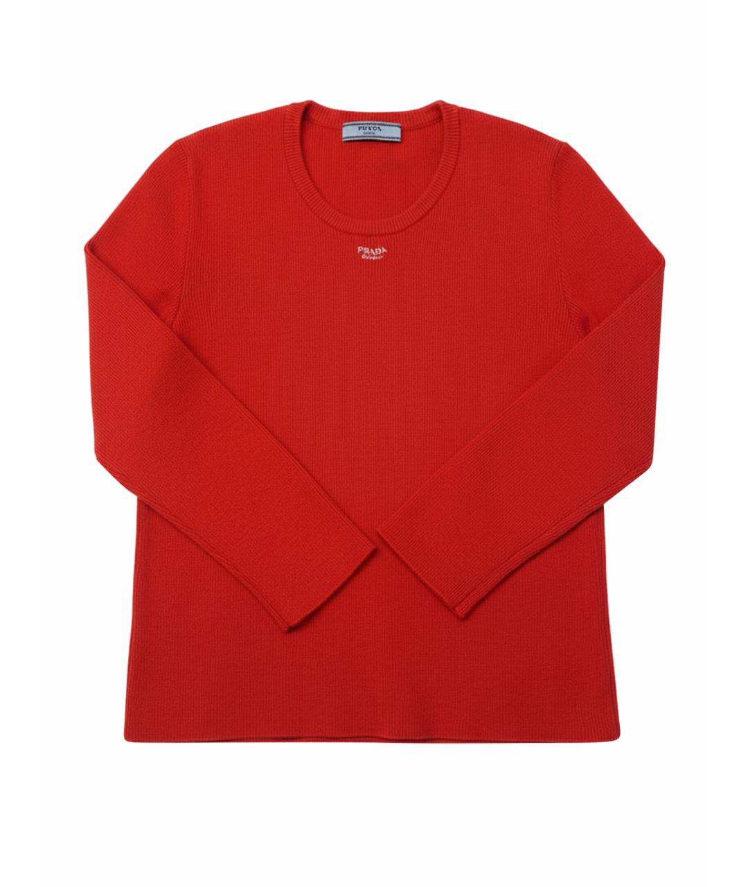 PRADA Красный хлопковый джемпер / свитер, фото 1