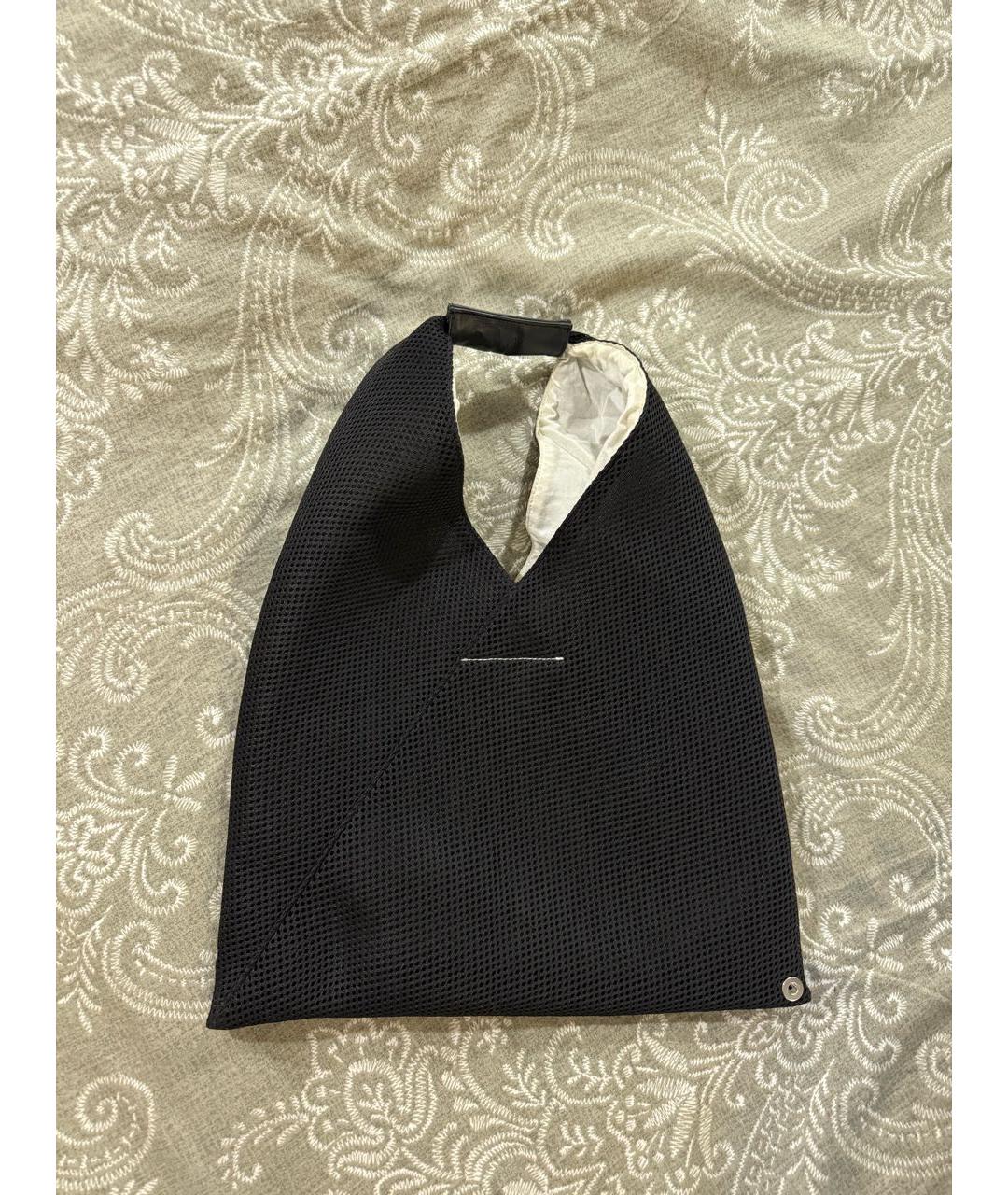 MM6 MAISON MARGIELA Черная синтетическая сумка тоут, фото 2