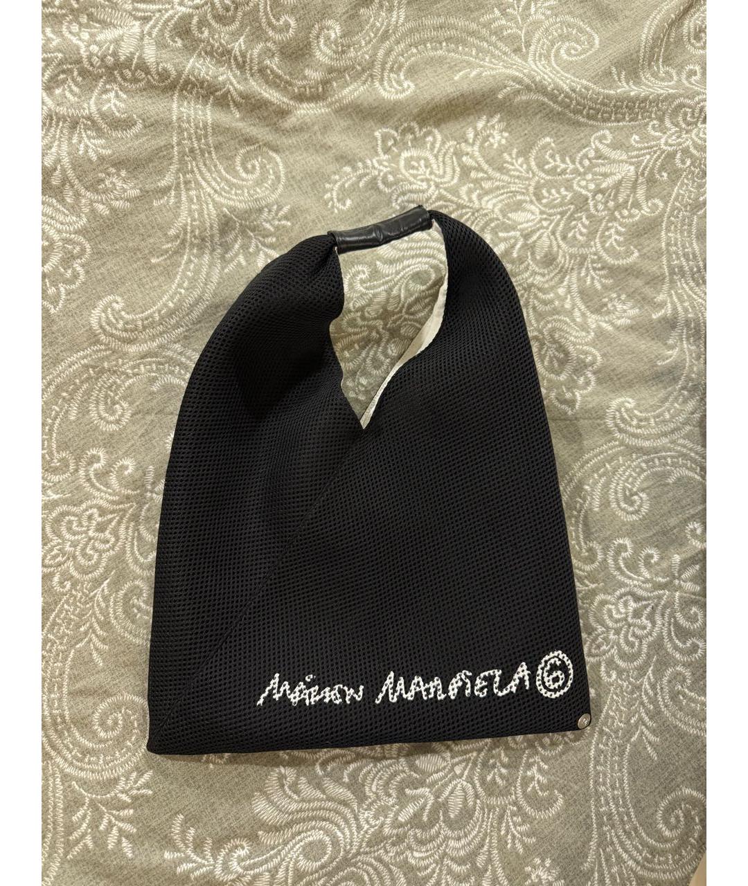 MM6 MAISON MARGIELA Черная синтетическая сумка тоут, фото 7