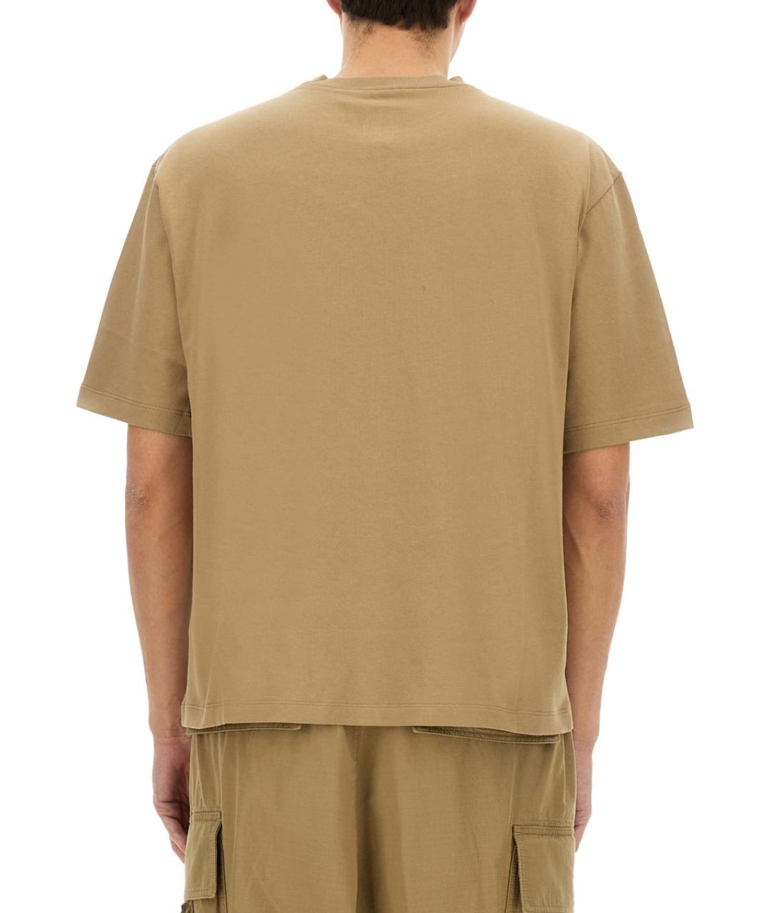 DSQUARED2 Бежевая хлопковая футболка, фото 3