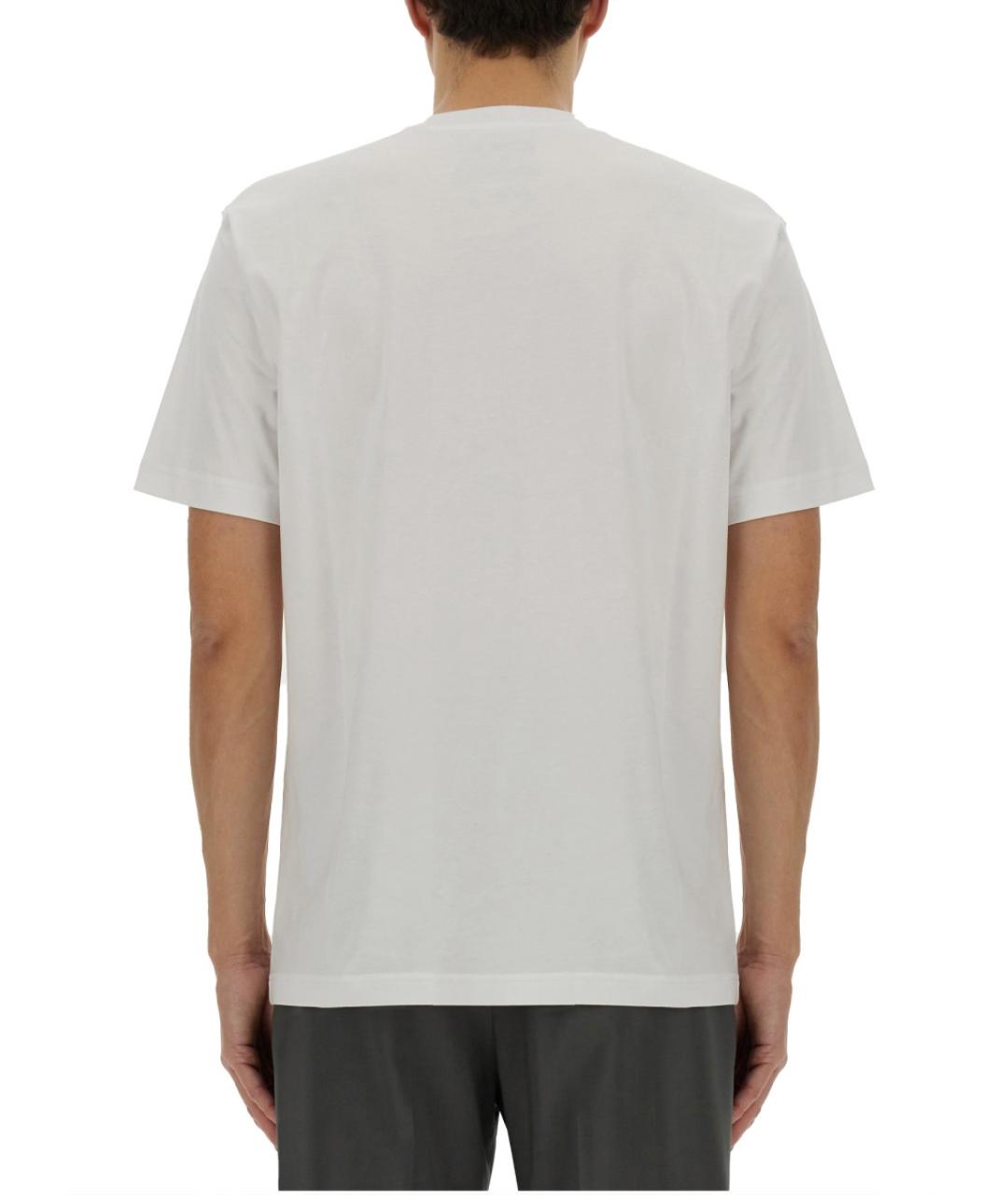 MOSCHINO Белая хлопковая футболка, фото 3