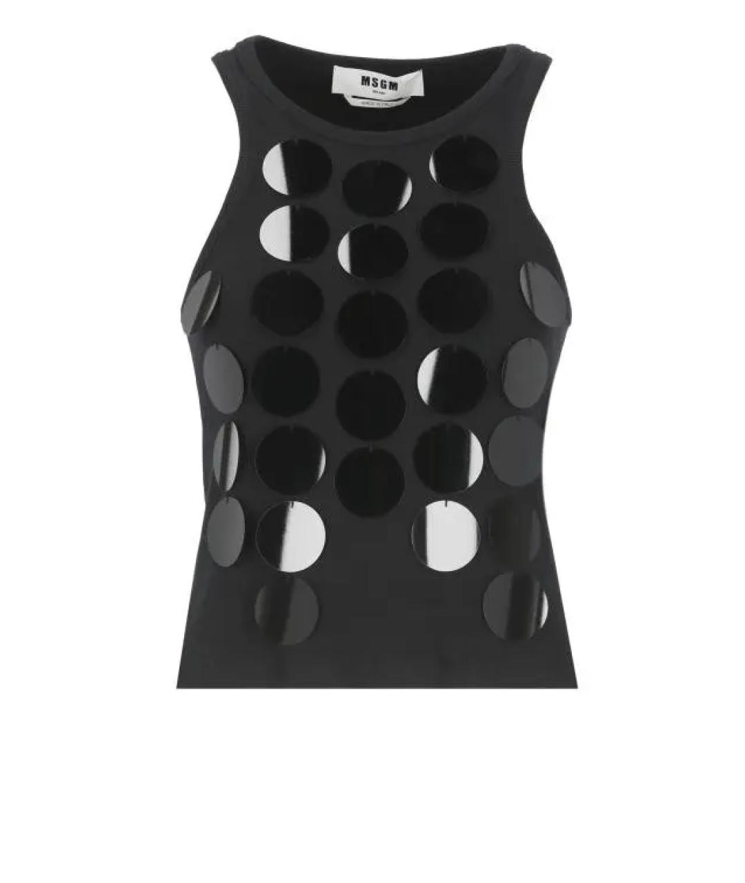 MSGM Черная хлопковая блузы, фото 1