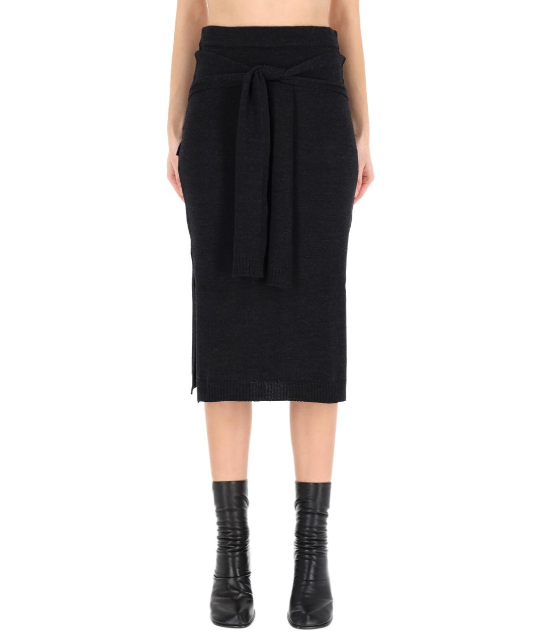 LEMAIRE Серая шерстяная юбка миди, фото 5