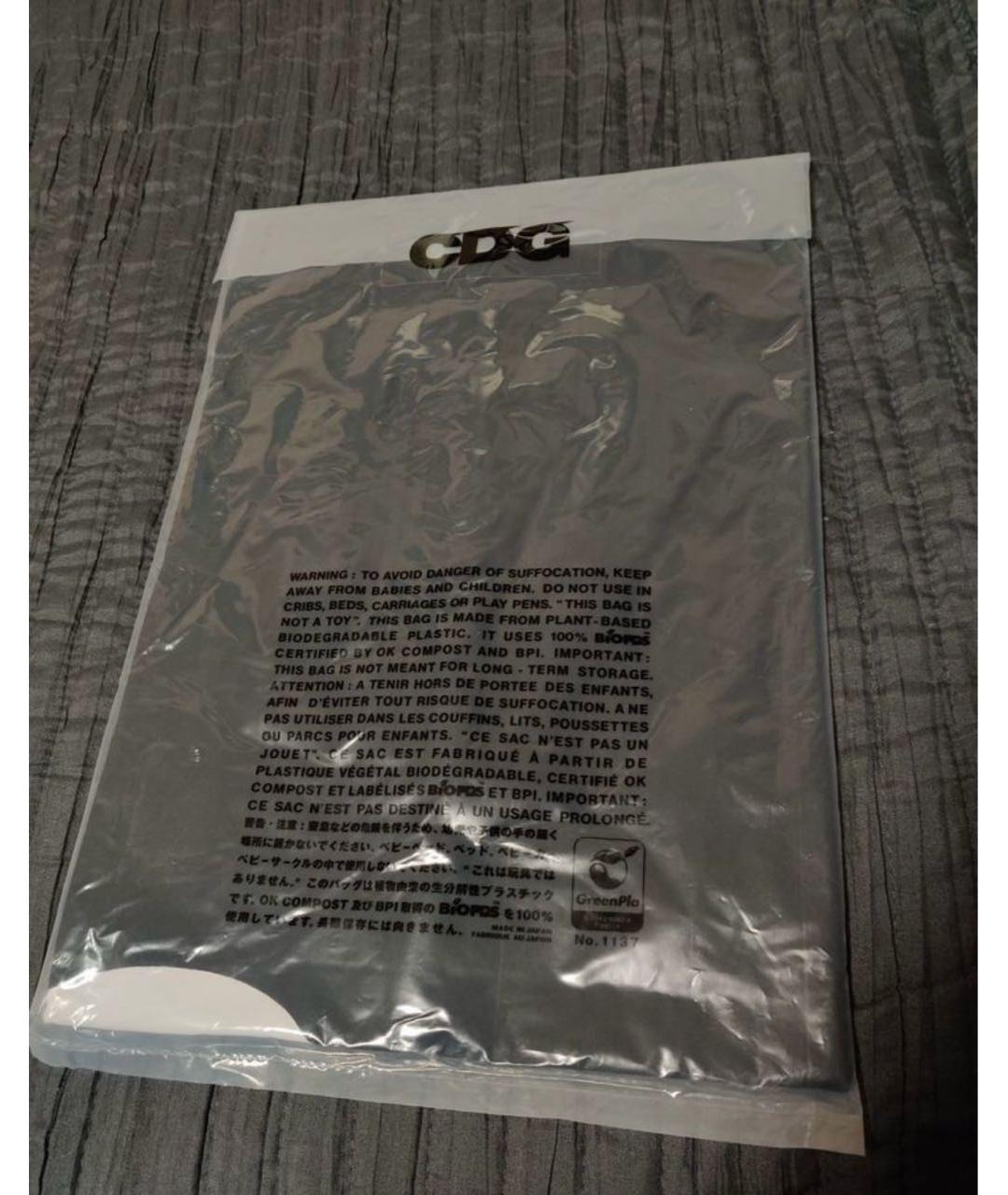 COMME DES GARÇONS Черная хлопковая футболка, фото 2