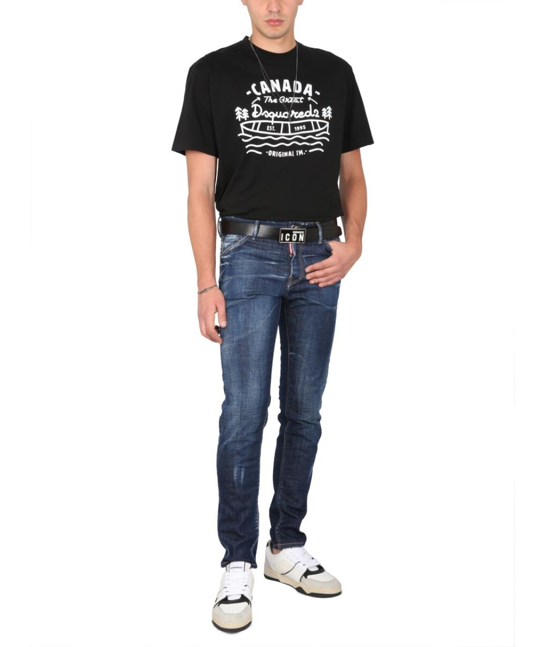 DSQUARED2 Черная хлопковая футболка, фото 3