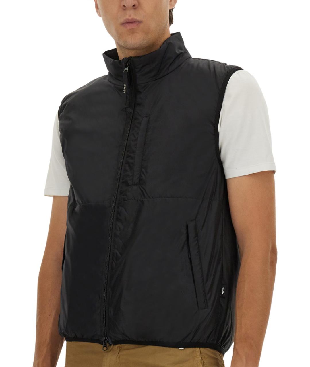 ASPESI Черный полиамидовый жилет, фото 4