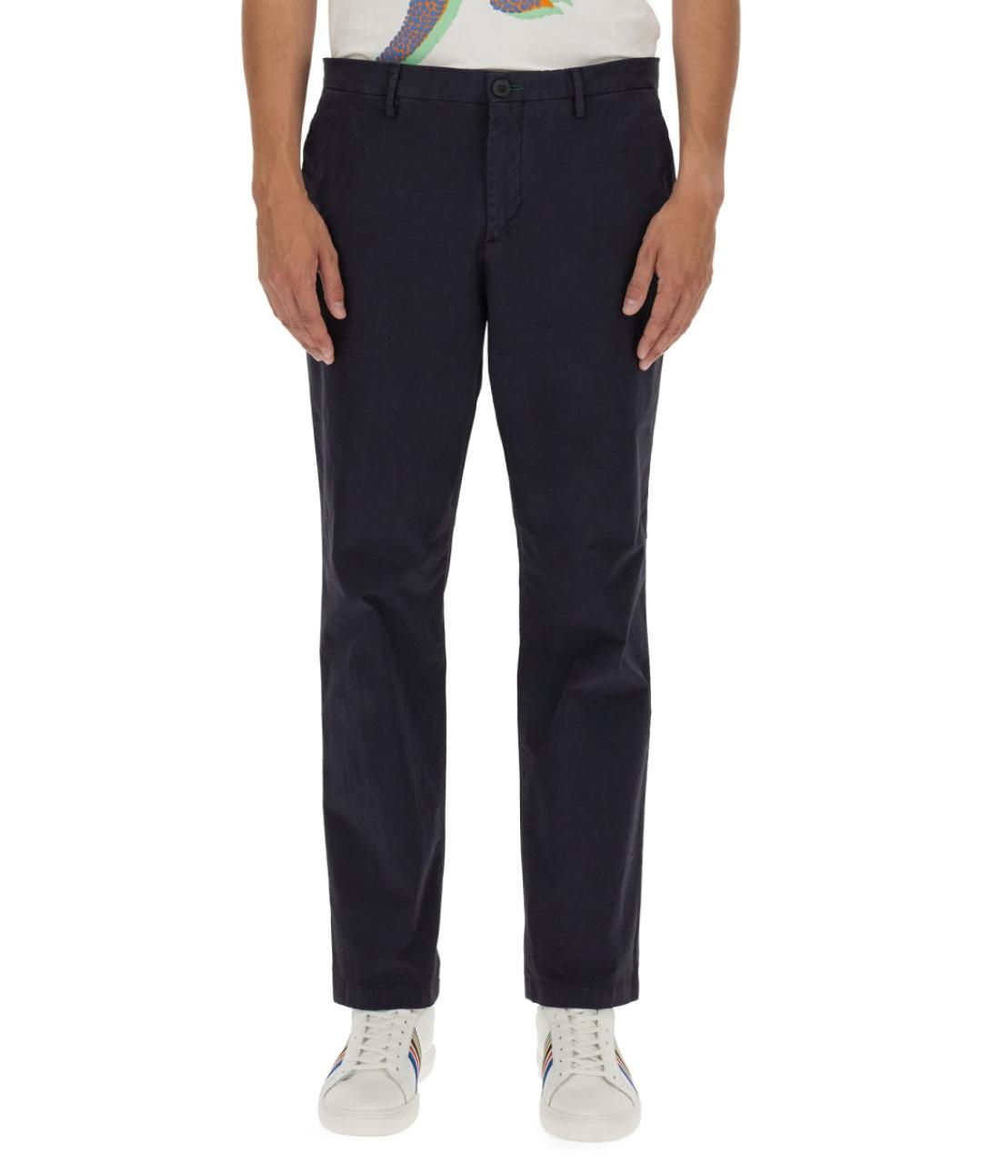 PS BY PAUL SMITH Синие хлопковые повседневные брюки, фото 5