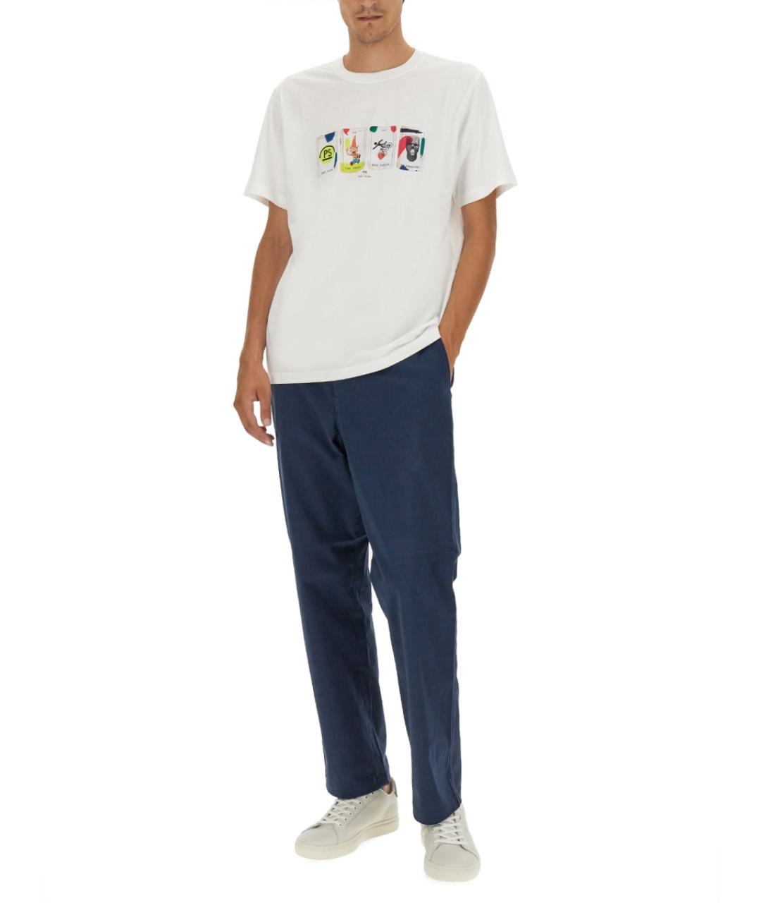 PS BY PAUL SMITH Синие хлопковые повседневные брюки, фото 2