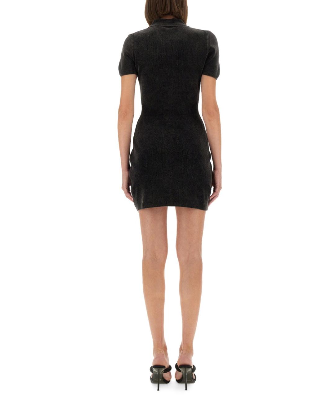 ALEXANDER WANG Антрацитовое хлопковое повседневное платье, фото 3