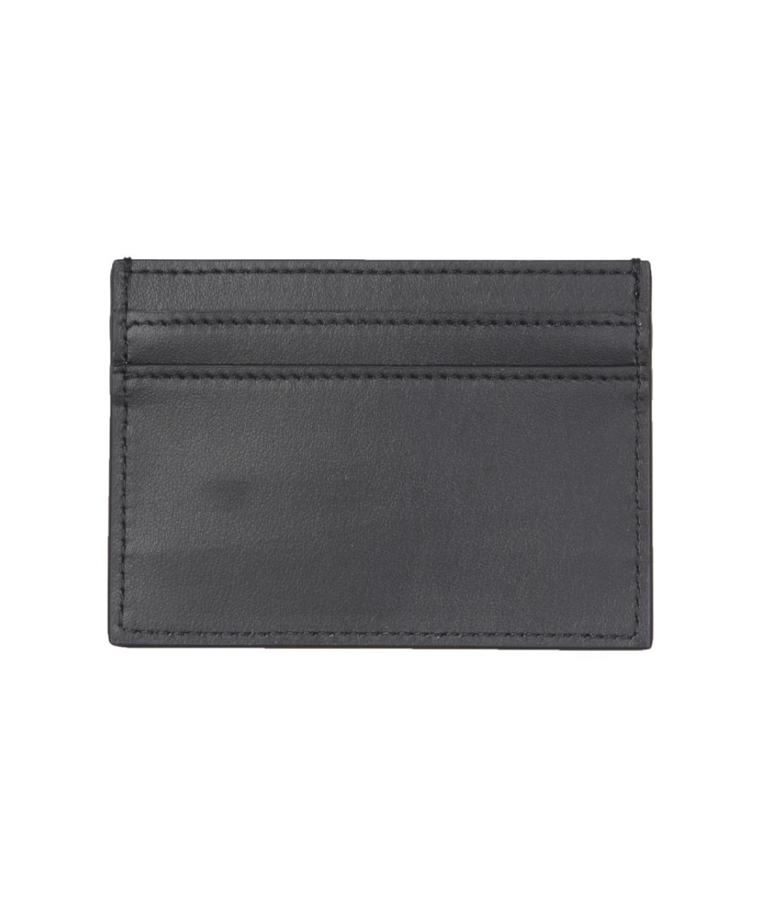 MOSCHINO Черный кожаный кардхолдер, фото 2