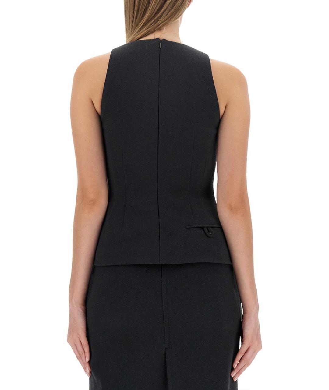 PHILOSOPHY DI LORENZO SERAFINI Черная полиэстеровая блузы, фото 4