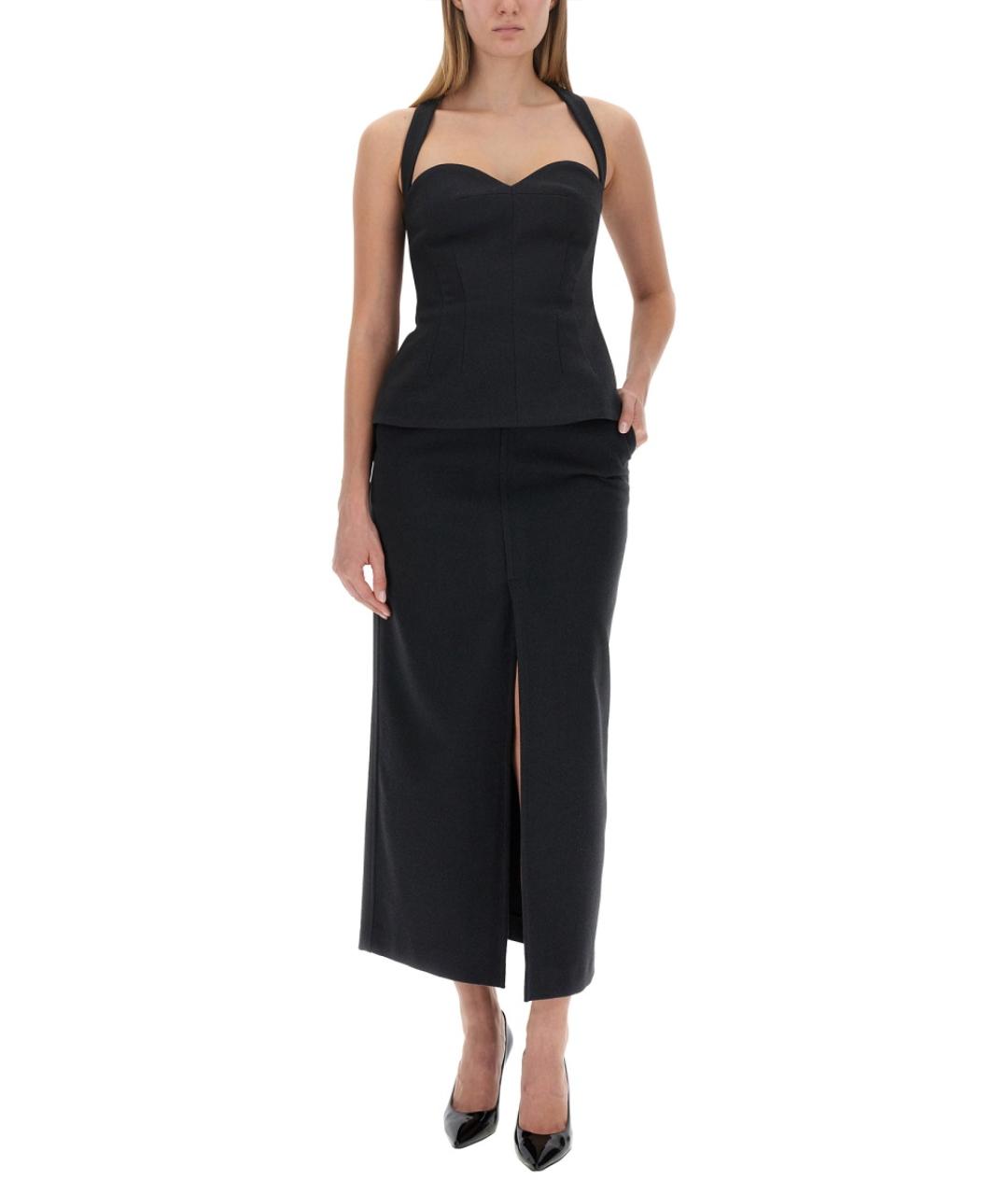 PHILOSOPHY DI LORENZO SERAFINI Черная полиэстеровая блузы, фото 3