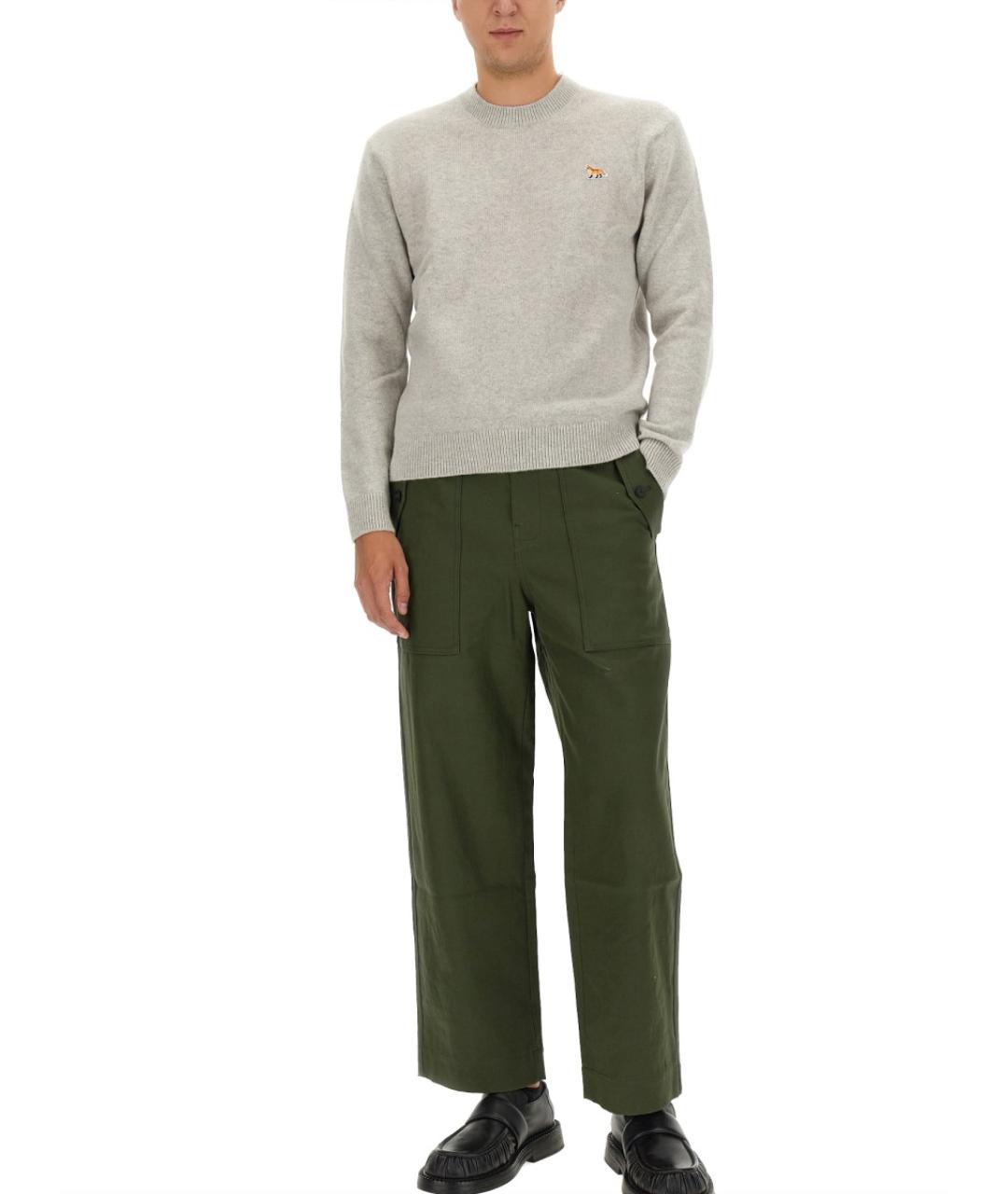 MAISON KITSUNE Серый шерстяной джемпер / свитер, фото 2