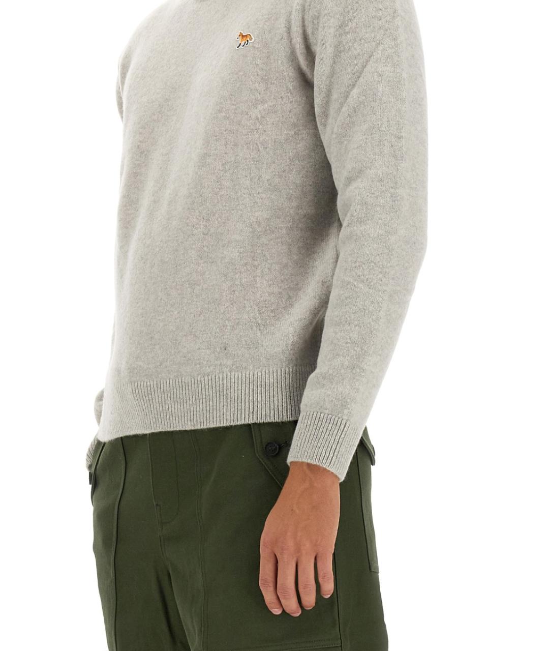 MAISON KITSUNE Серый шерстяной джемпер / свитер, фото 4