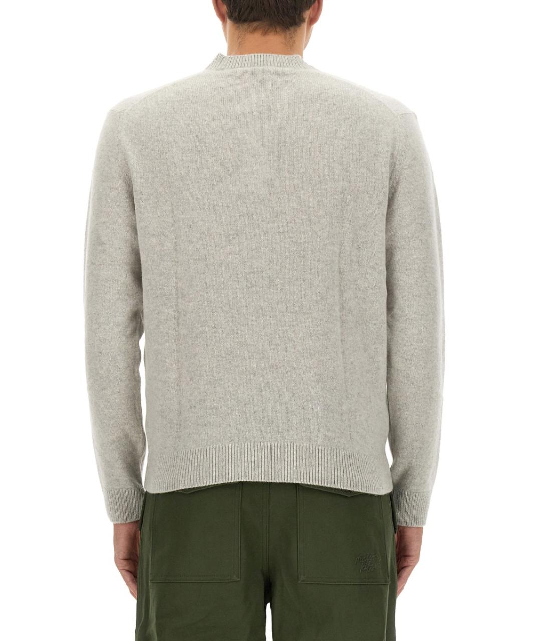 MAISON KITSUNE Серый шерстяной джемпер / свитер, фото 3