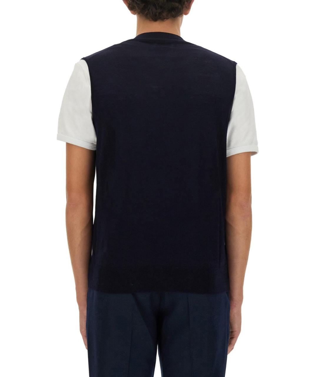 BALLANTYNE Синяя шерстяная жилетка, фото 3