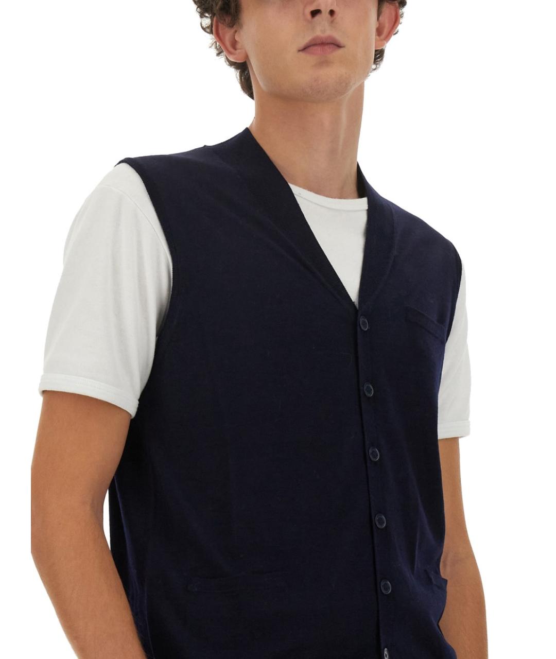 BALLANTYNE Синяя шерстяная жилетка, фото 4