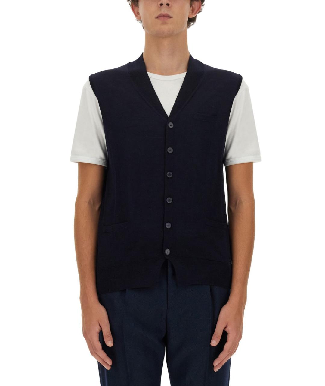 BALLANTYNE Синяя шерстяная жилетка, фото 5