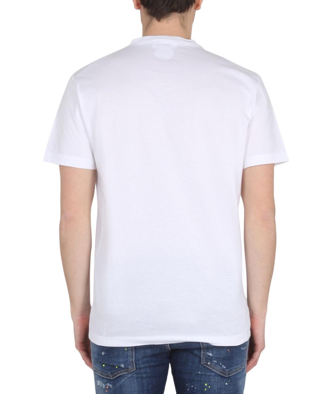 DSQUARED2 Белая хлопковая футболка, фото 3