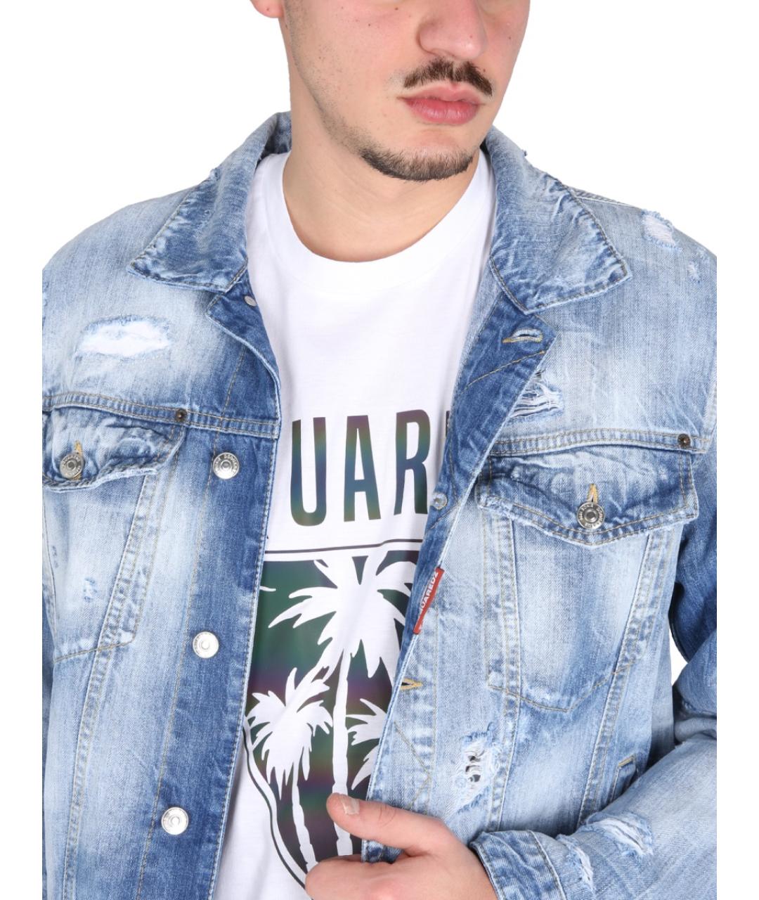 DSQUARED2 Белая хлопковая футболка, фото 4