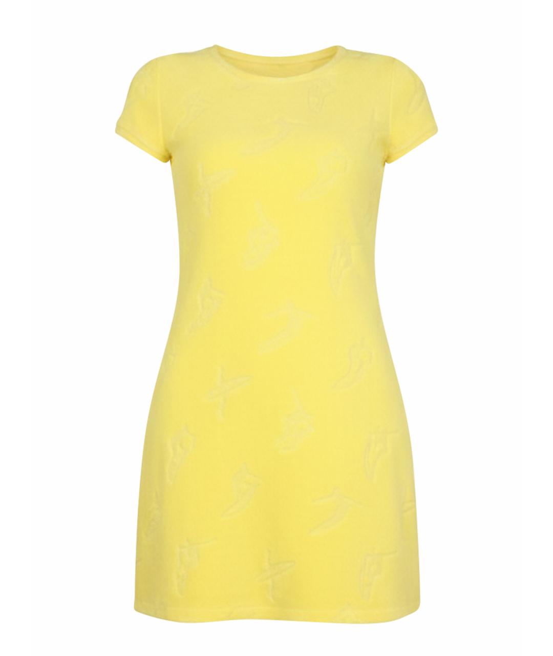 DSQUARED2 Желтое хлопковое повседневное платье, фото 1